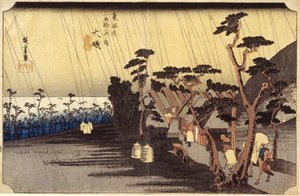 Station 9, Oiso door Ando or Utagawa Hiroshige