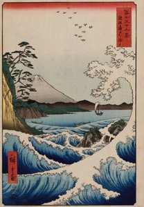 De Zee bij Satta in de provincie Suruga, uit de serie De Zesendertig Zichten op de Berg Fuji