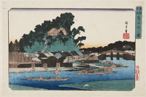 Uitzicht op Matsuchiyama door Ando or Utagawa Hiroshige