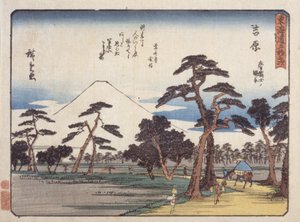 Yoshiwara door Ando or Utagawa Hiroshige