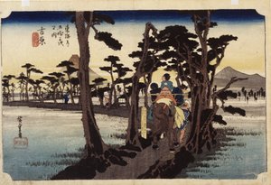 Yoshiwara door Ando or Utagawa Hiroshige