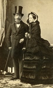 Keizer Napoleon III en keizerin Eugénie door Andre Adolphe Eugene Disderi