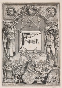 Titelblad en vignet voor een uitgave van "Faust", München 1884