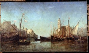 Uitzicht op Martigues door André Maglione