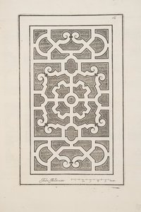 Ontwerp voor Parterre, uit Theatre des Plans et Jardinages, uitgegeven 1652 (gravure) door André Mollet
