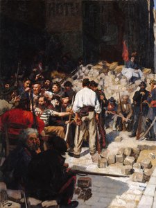Barricade, de Parijse Commune, mei 1871