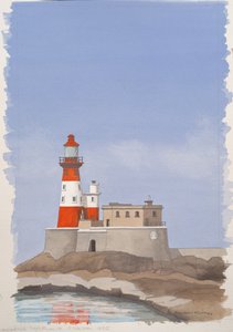 De vuurtoren van Longstone, Farne-eiland door Andras Kaldor