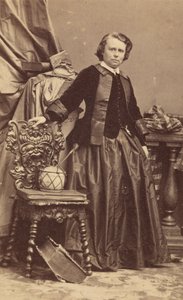 Portret van Rosa Bonheur 1822-1899, begin jaren 1860 door Andre Adolphe Eugene Disderi