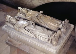 Beeldhouwwerken van Philippe VI (1293-1350) de Valois en Jean II (1319-64) Le Bon