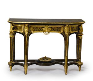 Een van een paar bijpassende Louis XIV pier tafels, c.1710 door Andre Charles (attr. to) Boulle