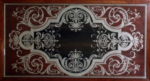 Decoratie aan binnenkant van ebbenhouten kastdeur door Andre Charles Boulle