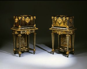 Paar Louis XIV toiletkoffers