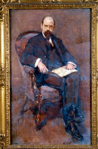 Portret van Emile Vandervelde, Belgische politicus door Andre Cluysenaar