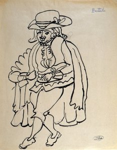 Kostuumontwerp voor Bartholo, voor een voorstelling van 