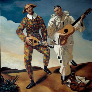 Harlekijn en Pierrot door Andre Derain