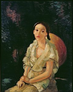 Het zittende nichtje van de schilder, ca.1931 (olieverf op doek) (zie ook 287563) door Andre Derain