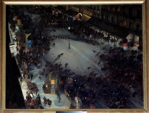 De aanval, Boulevard Montmartre door Andre Devambez