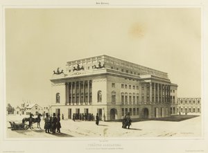 Het Alexandrinsky Theater in Sint-Petersburg, ca. 1840 door Andre Durand