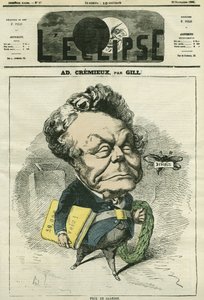 Adolphe Cremieux (1796-1880), advocaat, politicus en president van de Israëlische Universele Alliantie. Omslag in 