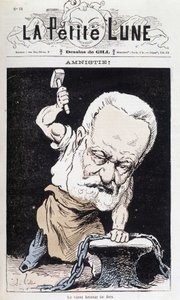 Amnestie! : De Oude IJzerbreker (Karikatuur Victor Hugo) - door Gill, in The Little Moon door Andre Gill