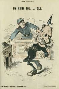 Een oude dwaas, karikatuur door Willem I van Duitsland (1797-1888). Supplement in L