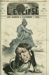 Auguste Barbier (1805-1882), Franse dichter verkozen tot de Franse Academie in 1869. Omslag in L