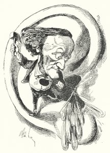 Karikatuur van de Duitse componist Richard Wagner door Andre Gill