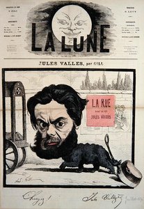Karikatuur van Jules Valles omslagillustratie van 
