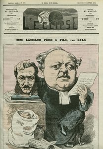 Karikatuur van Charles Lachaud, Franse advocaat door Andre Gill