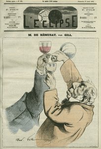 Cartoon door Charles de Remusat (1797-1875), Franse filosoof en politicus. Omslag in L