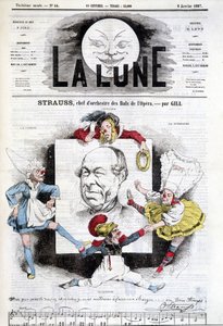 Cartoon door Johann Strauss Jr. (1825-1899) in 