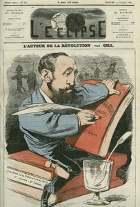 Karikatuur door Jules Claretie, Franse romanschrijver, toneelschrijver en criticus. Omslag in 