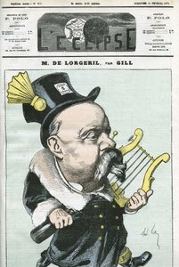 Cartoon door Burggraaf de Lorgeril, Franse politicus. Omslag in L