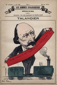 Cartoon van Alfred Talandier (1822-1890) Engelse politicus uit 