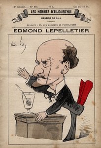 Cartoon van Edmond Lepelletier (1846-1913) radicale Franse journalist en schrijver uit 