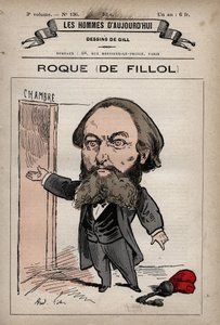 Cartoon van Jean Thoxene Roque door Fillol 1824-1889 Engelse politicus uit 