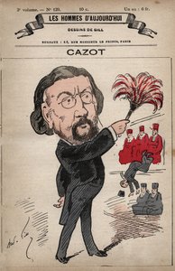Cartoon van Theodore Joseph Jules Cazot (1821-1912) Franse politicus, uit 
