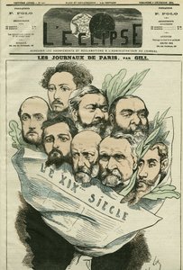 Cartoon van het team van de krant 