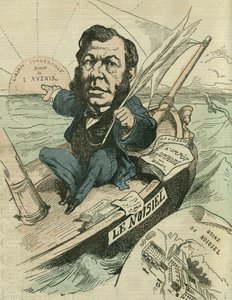Emile-Justin Menier (1826-1881), industriële chocolatier en republikeinse afgevaardigde. in 