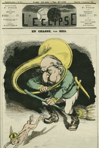 Op jacht, Louis-Napoleon Bonaparte (1808-1873), President van de Republiek in 1848 en Keizer van Frankrijk van 1852 tot 1871. Omslag in 