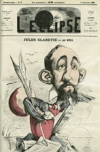 Jules Claretie (1840-1913), Franse romanschrijver, toneelschrijver en criticus door Andre Gill