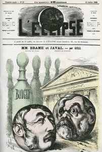 Jules Louis Joseph Brame (1808-1878) Franse politicus en Louis Emile Javal (1839-1907), Franse politicus. Omslag in 