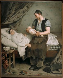 De pasgeborene door Andre Gill