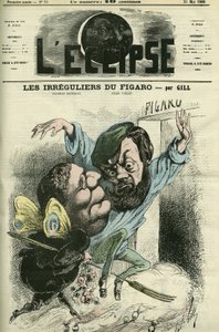 Les irreguliers du Figaro, in het dagboek van Charles Monselet (1825-1888) en Jules Valles (1832-1885) door Andre Gill