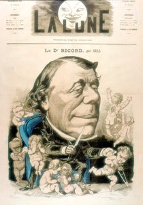 Philippe Ricord, Franse chirurg en veneroloog, 1867 door Andre Gill