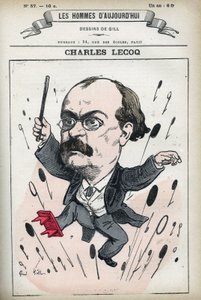 Portret van Alexandre Charles Lecocq (1832-1918), Franse componist. Karikatuur door Gill, Parijs