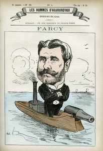 Portret van Alphonse Farcy (1817-?), Franse portrettist. Karikatuur door Gill, Parijs