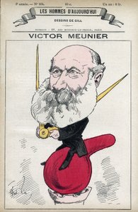 Portret van Amedee-Victor Meunier, wetenschappelijk journalist. door Andre Gill