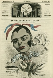 Portret van Celestine Galli-Marie (Galli Marie) (1840-1905), Franse zangeres voor de Opera-Comique door Andre Gill