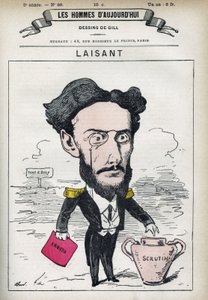Portret van Charles-Ange Laisant (1841-1893), Franse wetenschapper en politicus. Cartoon door Gill, Parijs